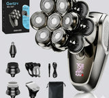 5-in-1 7D Electric Head Shaver for Bald Men, Magnetic Detachable Rotary Shaver, IPX7 Wet & Dry, LED Display, USB-C Rechargeable Grooming Kit